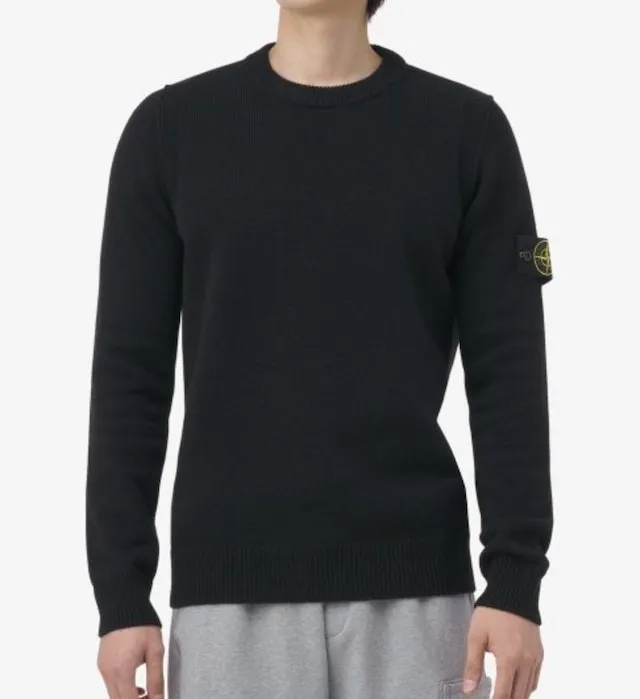 STONE ISLAND  |Unisex Wool Plain Logo Sweaters