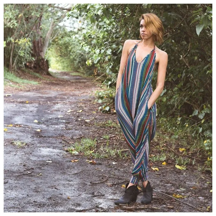 Striped Harem Jumpsuit