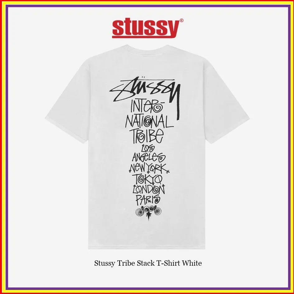 STUSSY  |Nylon Street Style Collaboration Logo Skater Style T-Shirts