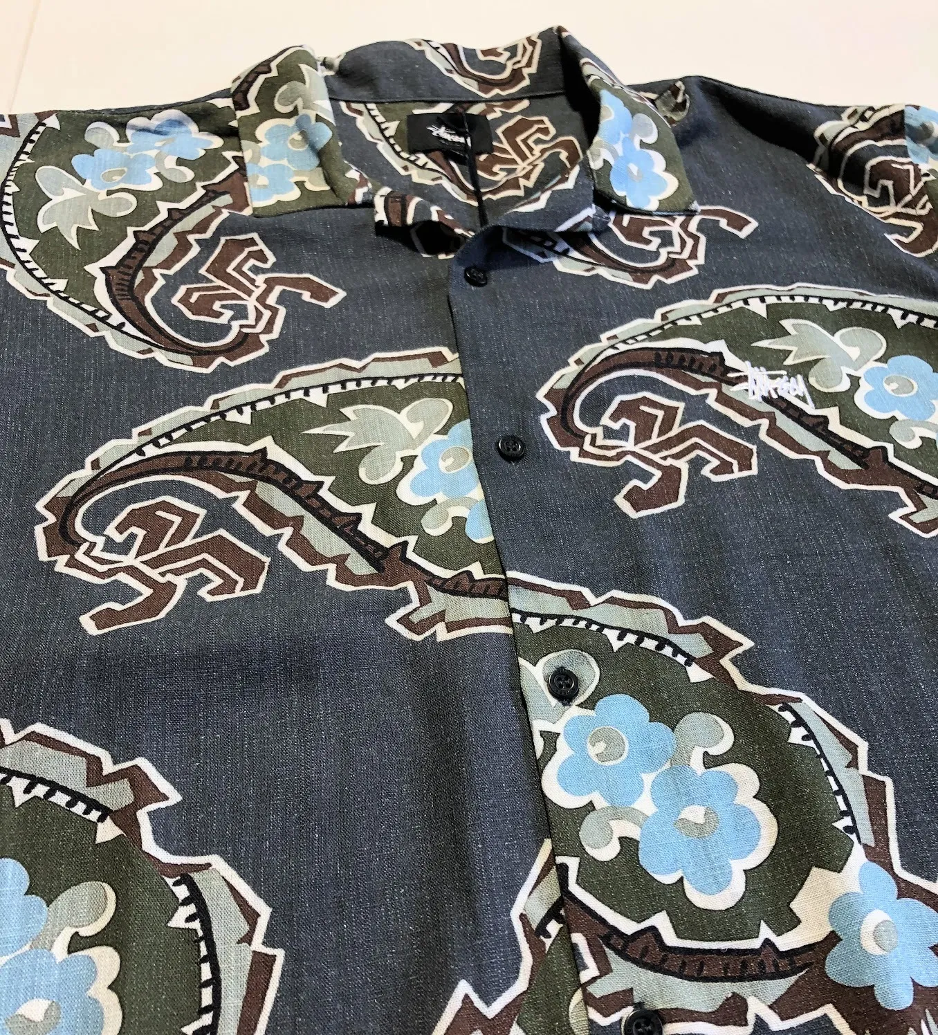 STUSSY  |Paisley Street Style Short Sleeves Skater Style Shirts