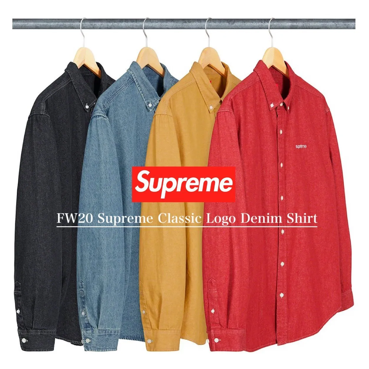 Supreme  |Unisex Denim Street Style Skater Style Shirts