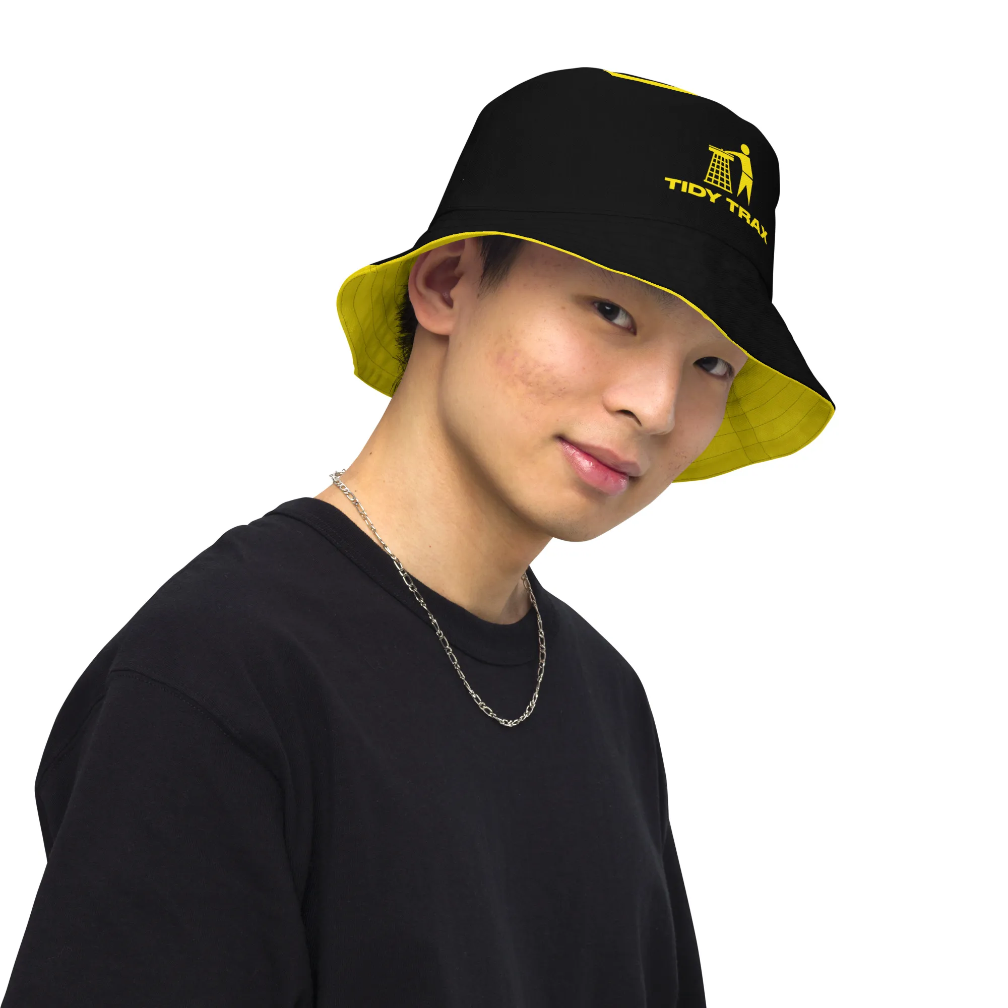 Tidy Black & Yellow Reversible Bucket Hat