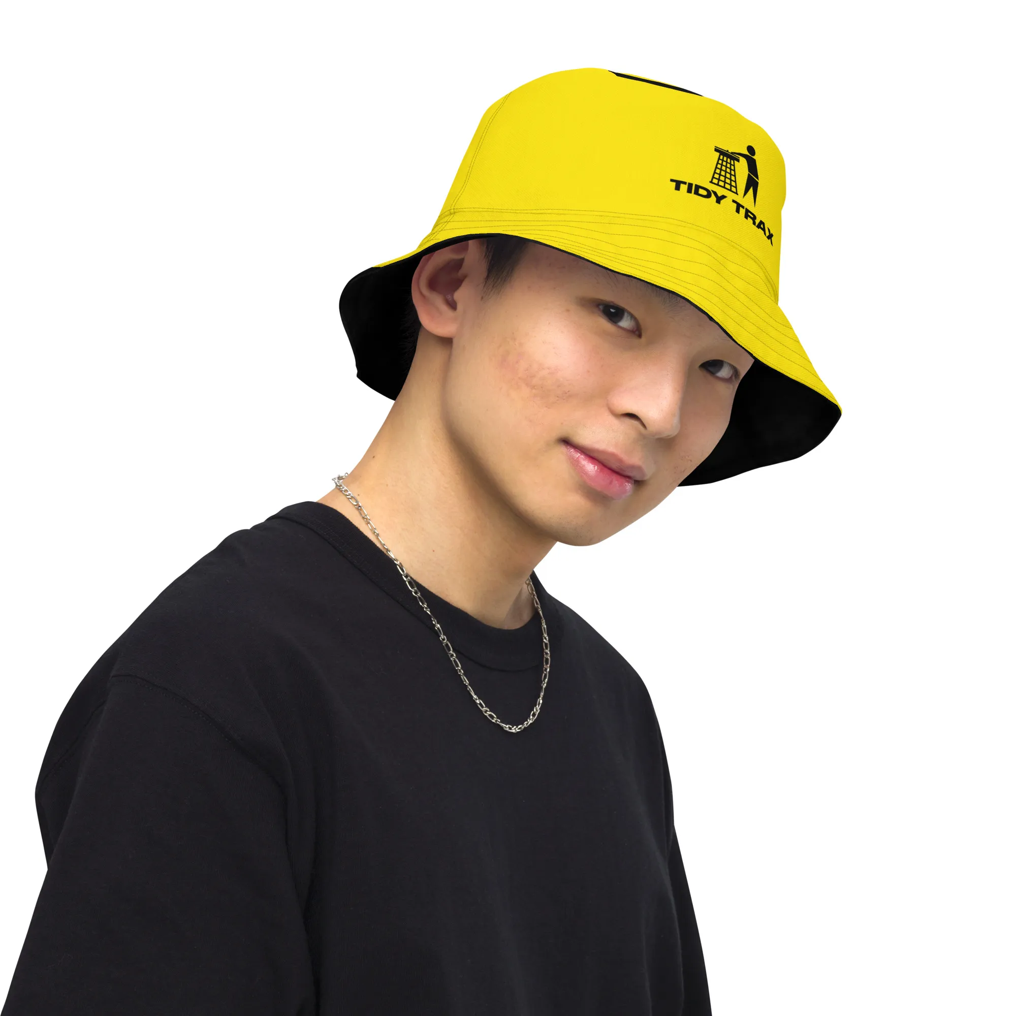 Tidy Black & Yellow Reversible Bucket Hat