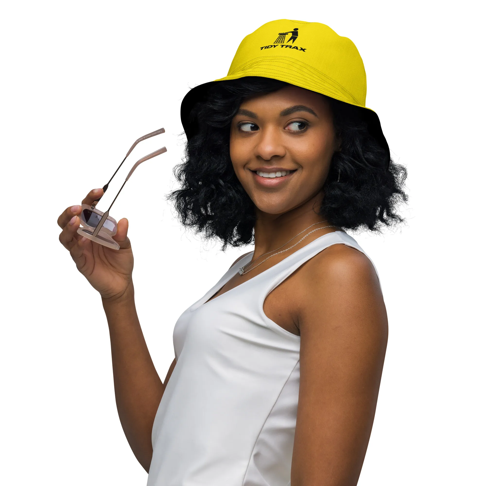 Tidy Black & Yellow Reversible Bucket Hat