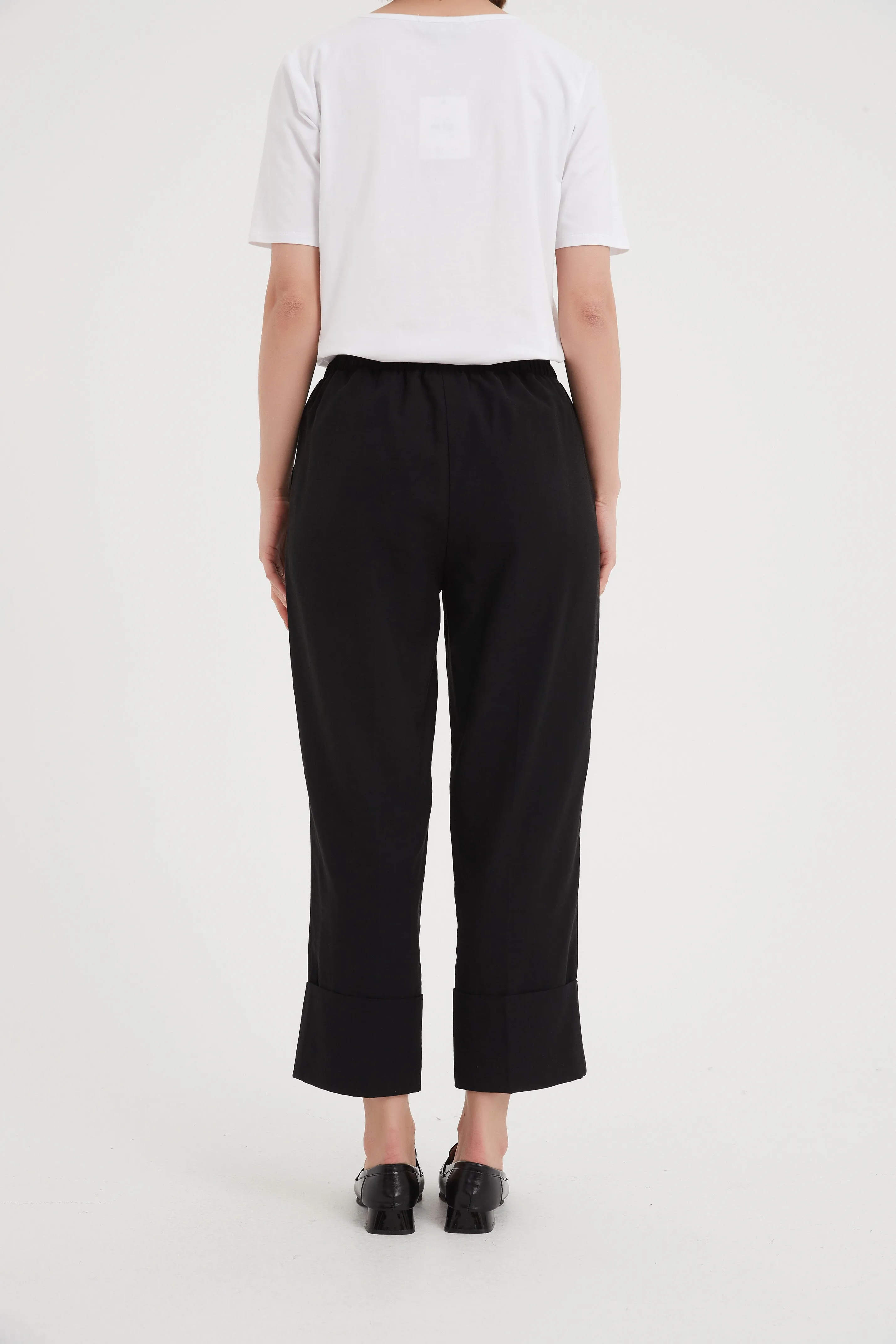 Tirelli - Deep Cuff Pants - Black