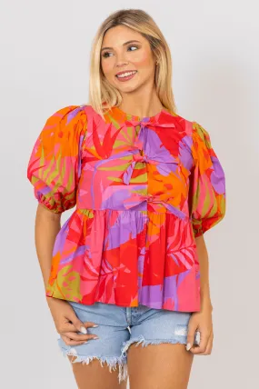 Tropical Knot Tie Top