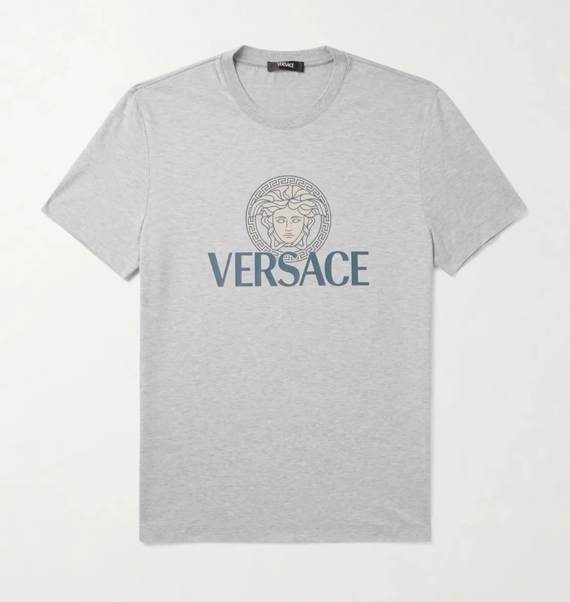 VERSACE  |Crew Neck Cotton Short Sleeves Logo Luxury