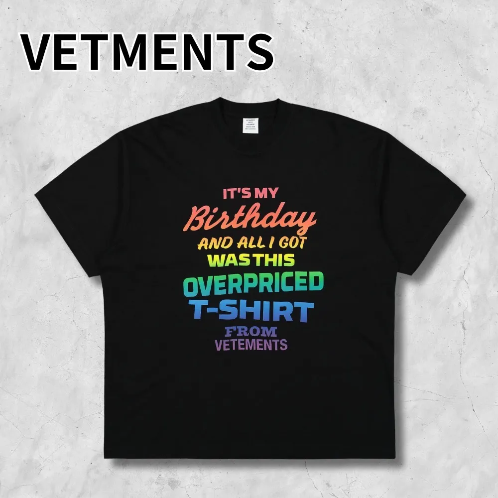 VETEMENTS  |Street Style Cotton Short Sleeves Logo T-Shirts