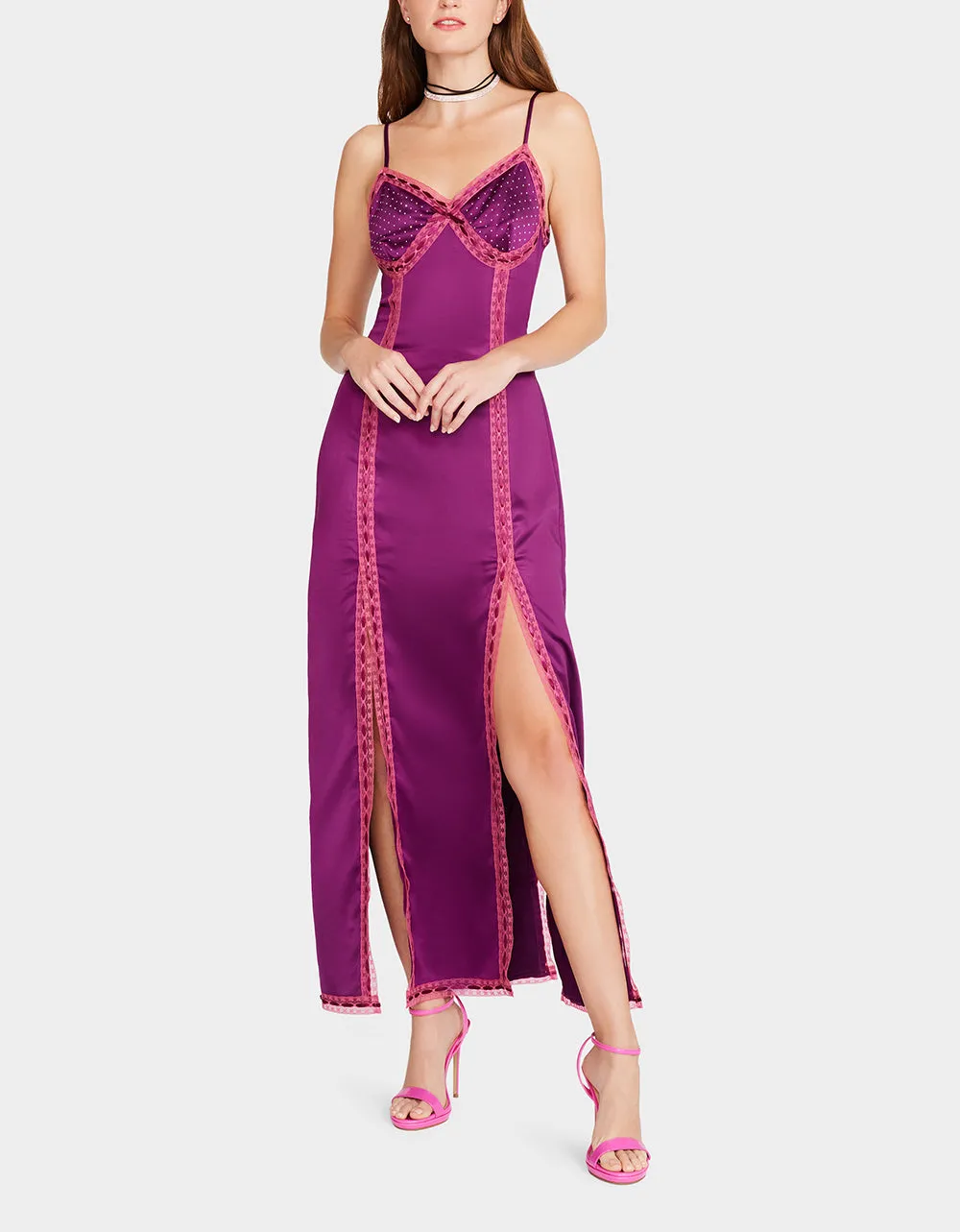 VIOLA SLIP DRESS PURPLE