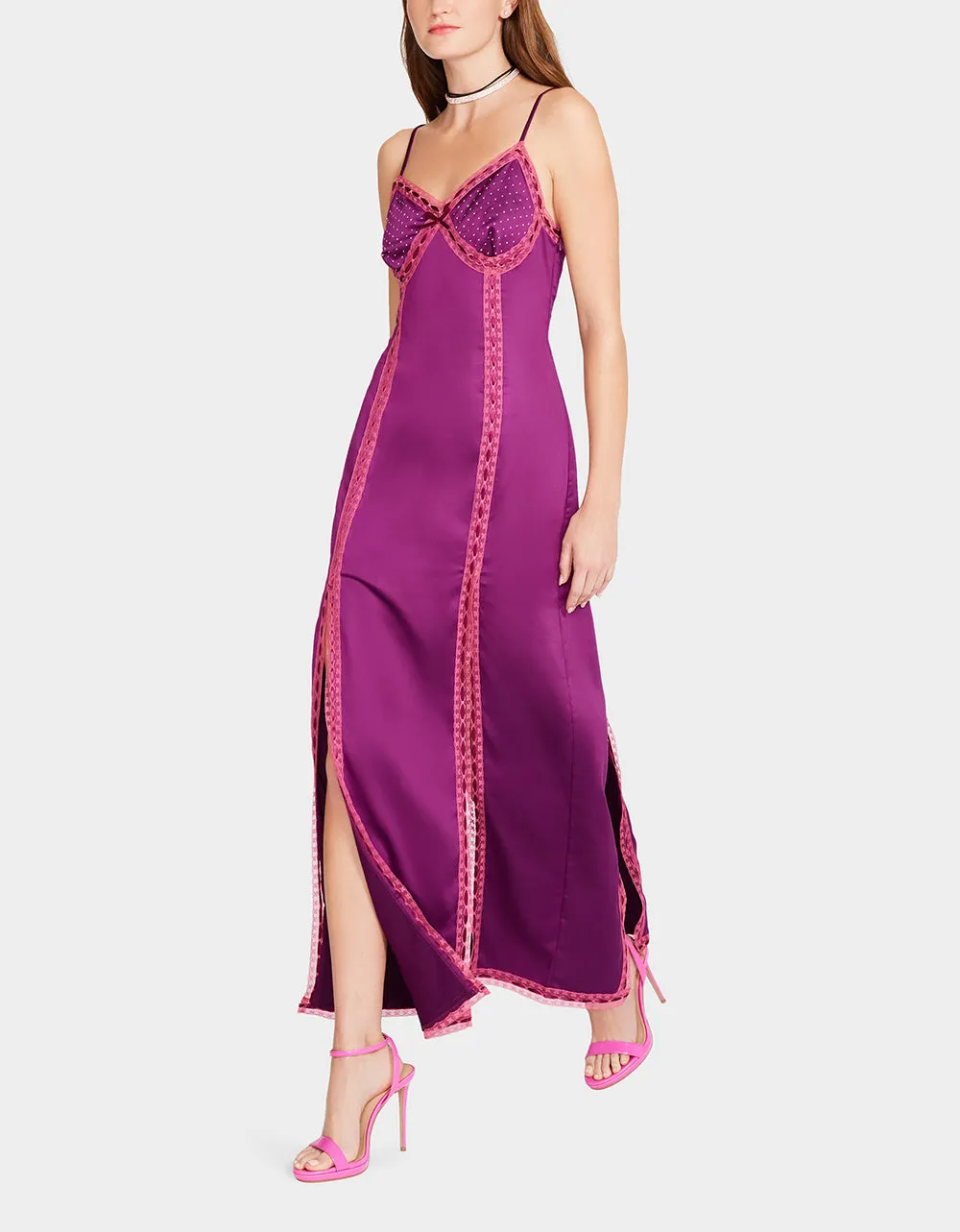 VIOLA SLIP DRESS PURPLE