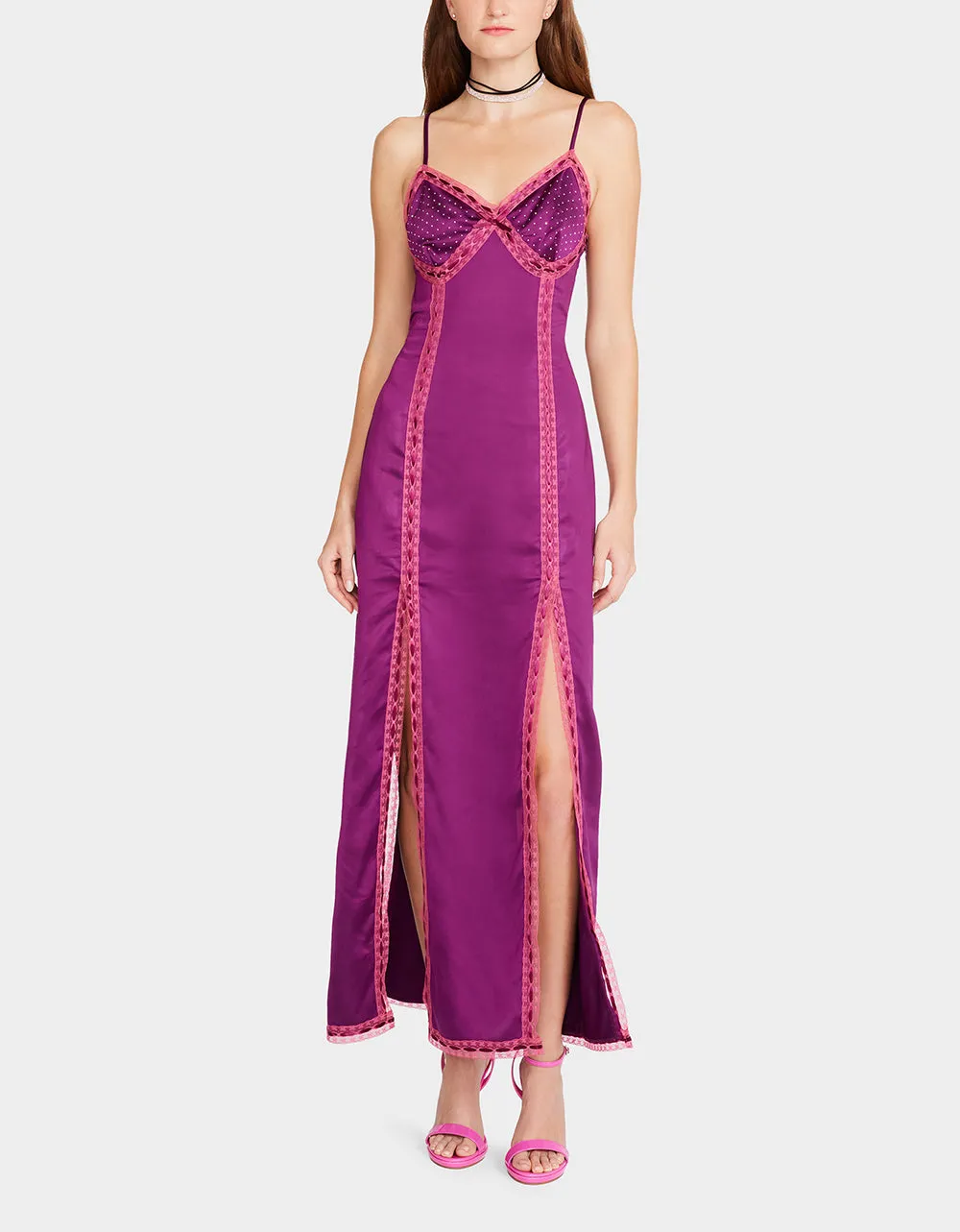 VIOLA SLIP DRESS PURPLE