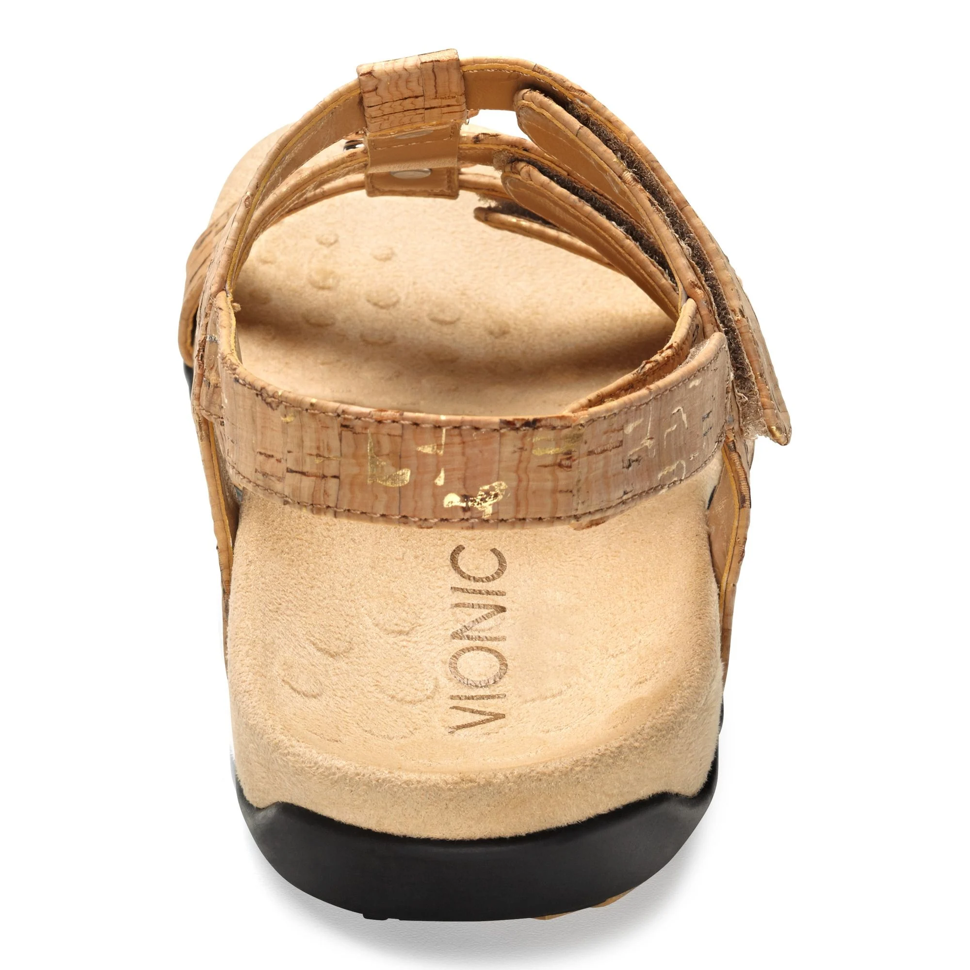 Vionic Womens Amber Adjustable Sandal- Gold Cork