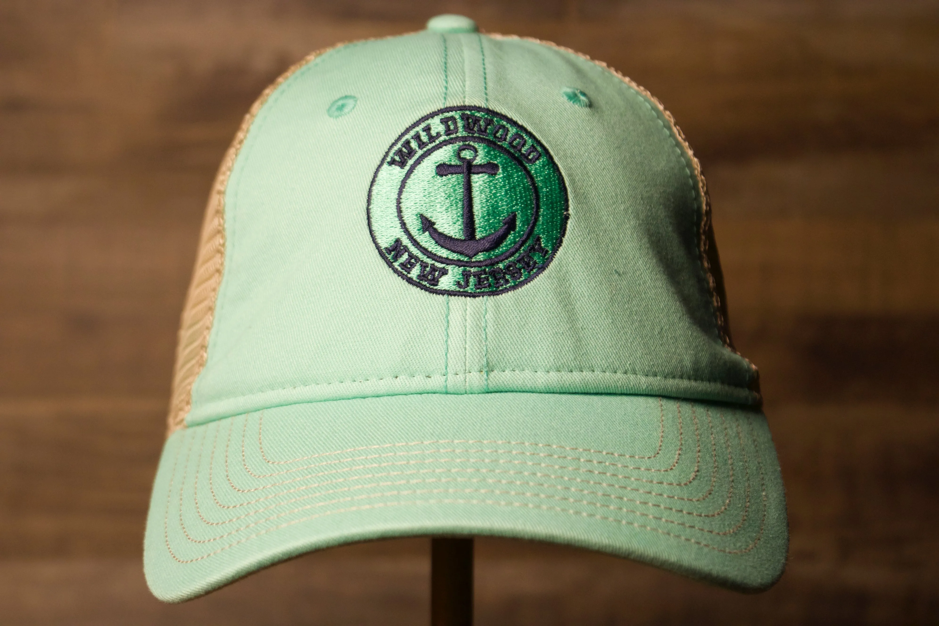 Wildwood New Jersey Mint Green / Khaki Mesh-Back Trucker Hat