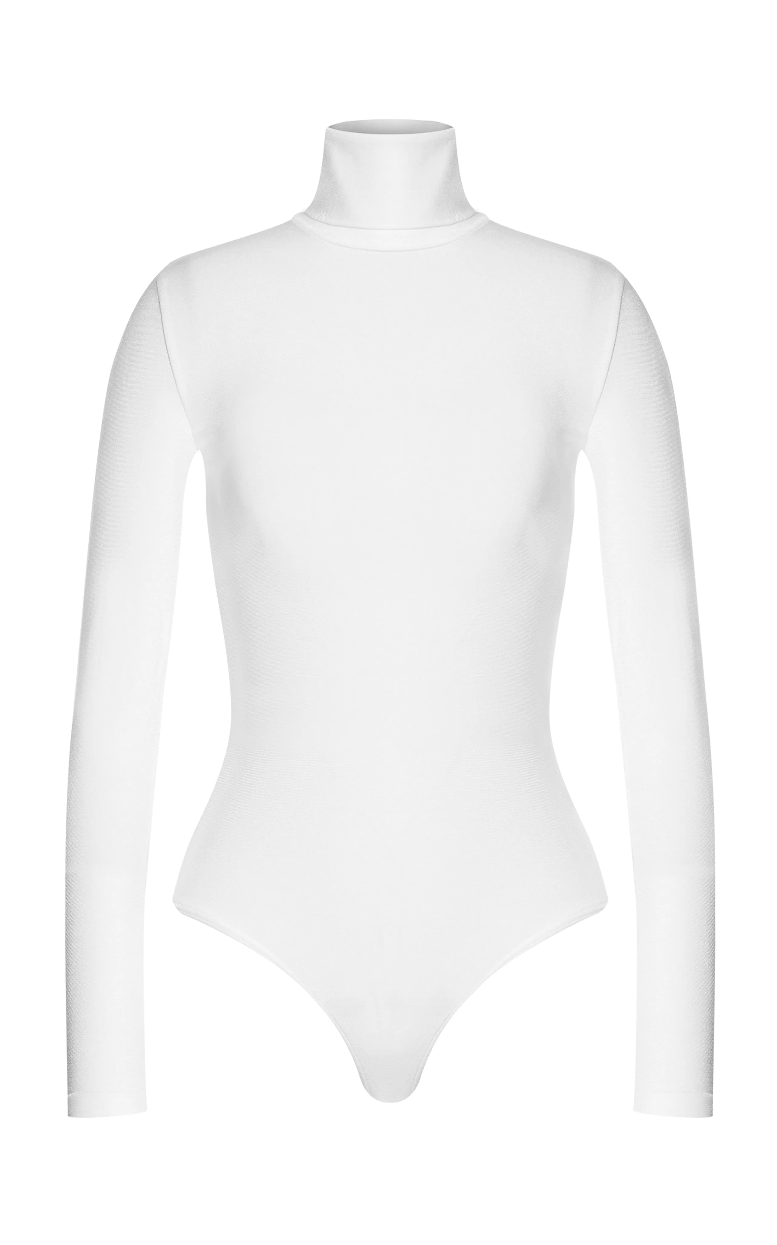 Wolford Colorado Turtleneck Jersey Thong Bodysuit