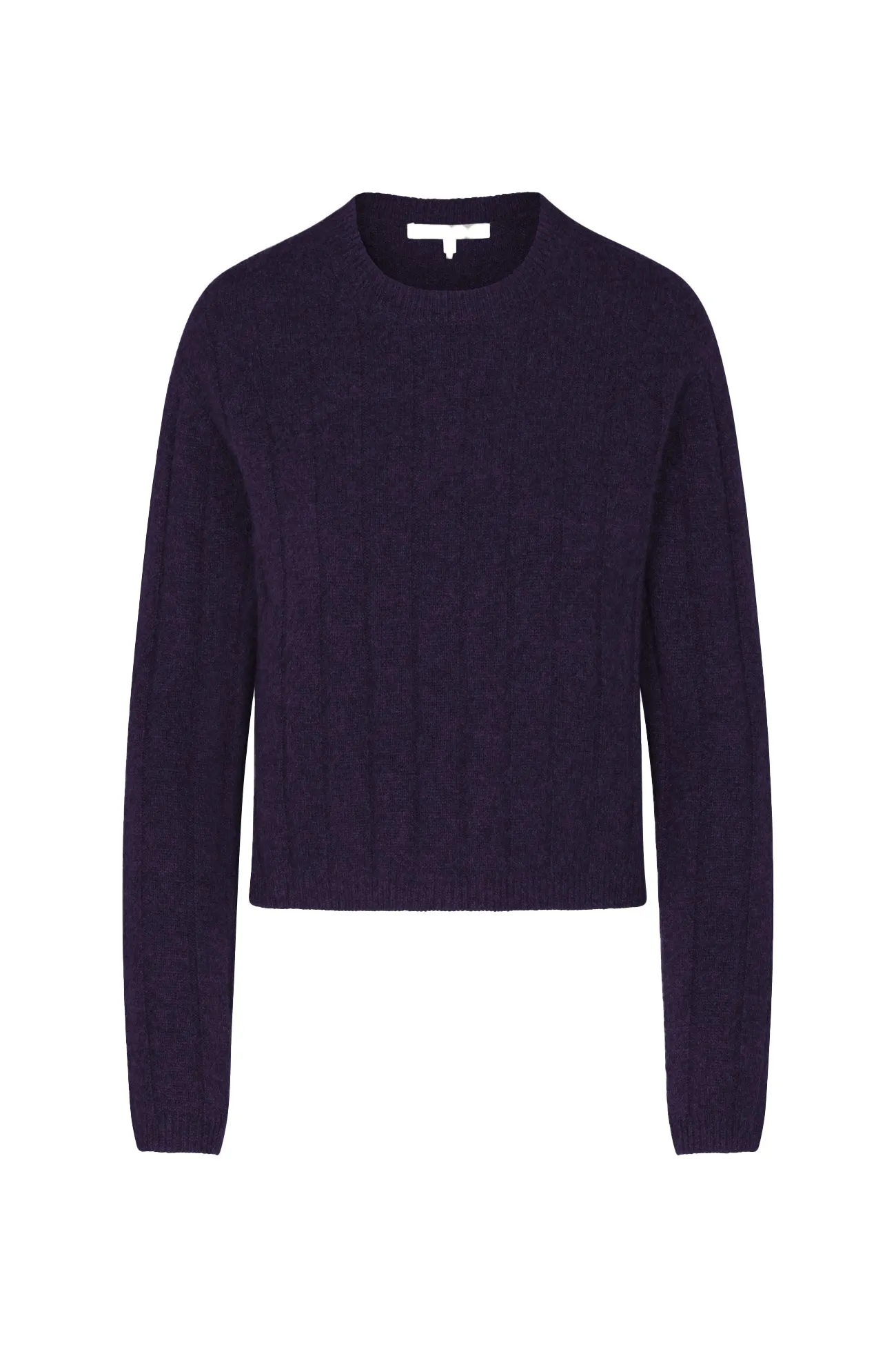 XENIA RIBBED CREWNECK CASHMERE SWEATER