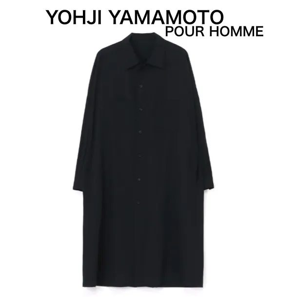 Yohji Yamamoto  |Unisex Street Style Long Sleeves Plain Cotton Designers